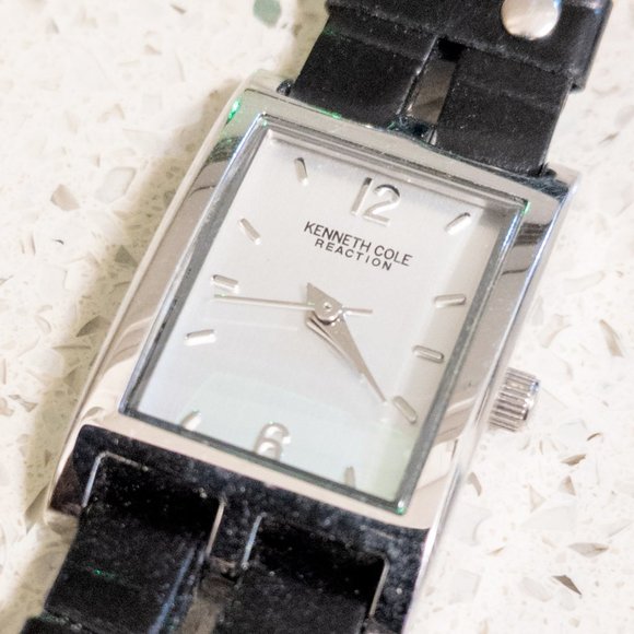 Kenneth Cole Ladies 14mm Black Genuine Leather Watch Band BN-KC2451 - Picture 5 of 6